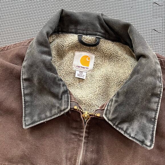 Carhartt Brown Sherpa Lined arctic Jacket Coat men’s size 2XLT A148 DKB - Picture 5 of 9